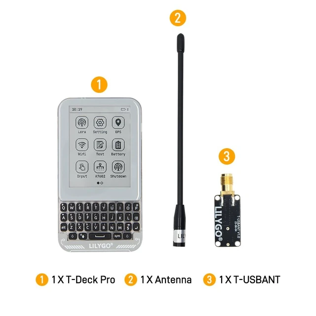 Alt view image 7 of 7 - LILYGO T-Deck Pro SX1262 LoRa 915Mhz GPS Development Board | TTGO, 3.1 inch E-Paper, External antenna