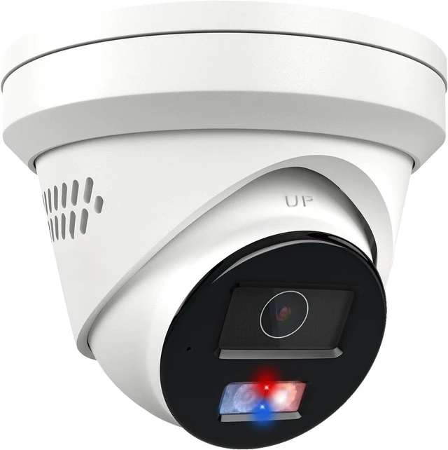 Main image of Anpviz 8MP 4K Turret Wired PoE IP Security Camera Metal Outdoor | Strobe Red & Blue Light and Audio Alarm, Human Vehicle Detection, Two Way Audio, Smart Dual Light, IP67, IPC-D3683WD-RB