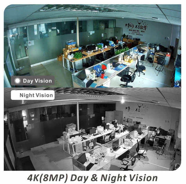 Alt view image 5 of 7 - Inwerang 4K 2.5'' PoE PTZ IP Camera with Mic/Audio, Pan 0~355° Tilt 0~90° | 8MP IP Dome Security Camera, Waterproof IP66, 60ft IR night vision, 2.8mm Lens, Compatible with third-part NVRs Softwares