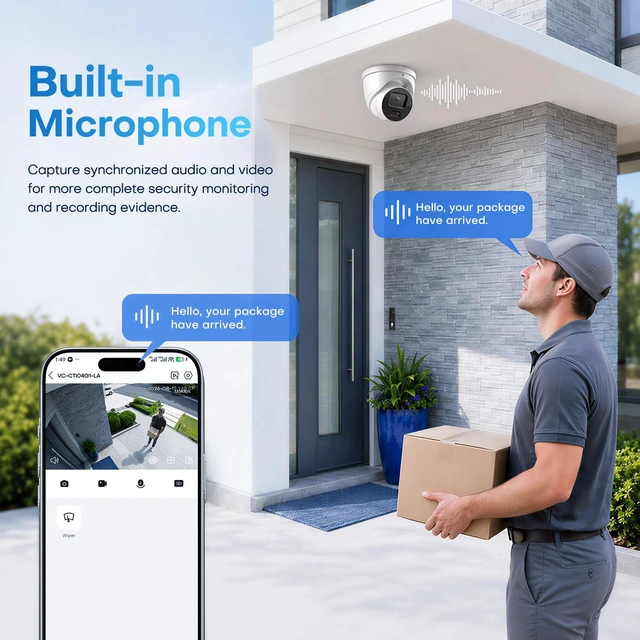 Alt view image 6 of 7 - 4MP PoE Outdoor IP Camera AI Detection Smart Dual Light IP67 Audio | DMSS APPTripwire & IntrusionHuman & Vehicle DetectionBuilt-in MicH.265+Supports 256GB microSD Full Metal Reset Button