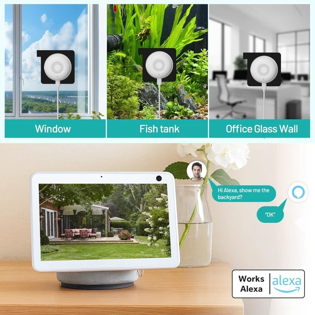 Alt view image 7 of 7 - Volmees 2K Window Camera, 5G & 2.4GHz WiFi Indoor Dome Camera for Home Security with Full Color Night Vision, Human/Motion Detection, Real-Time Alerts, Alexa, 24/7 Recording,Easy Install, White,2P/W-A