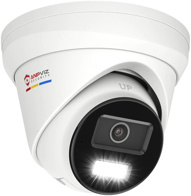 Main image of Anpviz 4K 8MP PoE IP Camera, Turret Wired Security Camera Outdoor | Smart Color Night Vision, Human/Vehicle Detection, 2.8mm Lens, Metal, Built-in Mic, WDR, IP67, No Adapter, IPC-D3083WD-S
