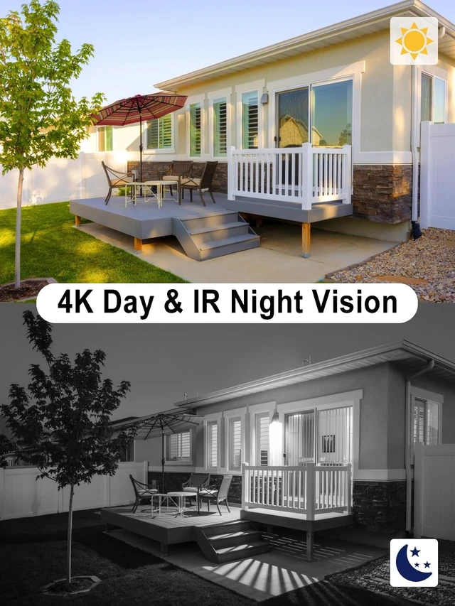 Alt view image 5 of 7 - Anpviz 4K 8MP PoE IP Camera, Turret Wired Security Camera Outdoor | Smart Color Night Vision, Human/Vehicle Detection, 2.8mm Lens, Metal, Built-in Mic, WDR, IP67, No Adapter, IPC-D3083WD-S