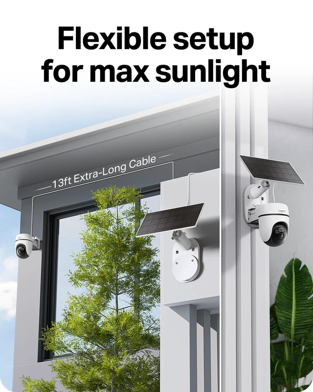 Alt view image 7 of 7 - Tapo 2K Outdoor Pan/Tilt Wireless Security Camera, C610 KIT | Battery Power with Solar, 360° AI Motion Track, Person Detection, Subscription-Free Local Storage or Optional Cloud