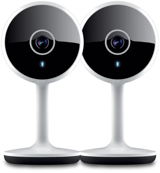 Main image of Geeni Vivid Indoor Smart Security Camera HD Live Stream Camera for Indoor Home Monitoring with Night Vision, 2-Way Audio, Flexible Mount, Micro SD Slot, Motion Detection & App Control 2Pack, White