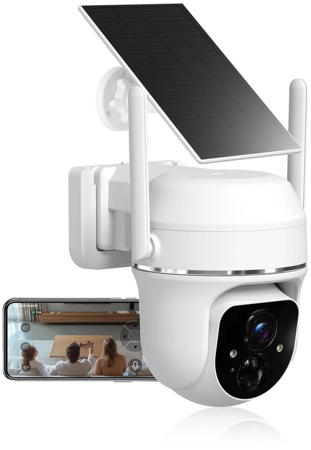 Main image of Vicohome Security Camera Outdoor, 2K Solar Wireless 355° PTZ Cameras | Solar&Battery Powered, PIR Motion Detection, 2.4G WiFi, Full-Color Night Vision, IP65 Waterproof, Cloud&SD Card Storage