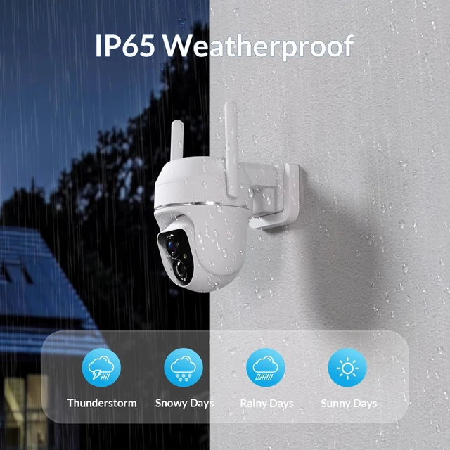Alt view image 5 of 7 - Vicohome Security Camera Outdoor, 2K Solar Wireless 355° PTZ Cameras | Solar&Battery Powered, PIR Motion Detection, 2.4G WiFi, Full-Color Night Vision, IP65 Waterproof, Cloud&SD Card Storage