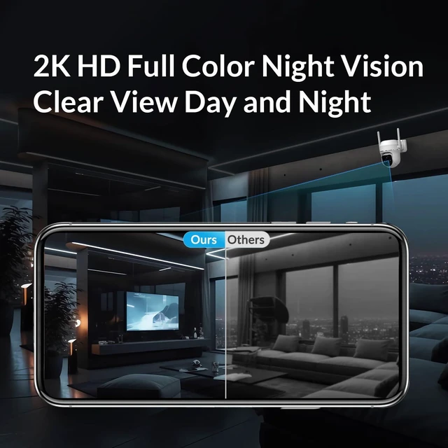 Alt view image 6 of 7 - Vicohome Security Camera Outdoor, 2K Solar Wireless 355° PTZ Cameras | Solar&Battery Powered, PIR Motion Detection, 2.4G WiFi, Full-Color Night Vision, IP65 Waterproof, Cloud&SD Card Storage