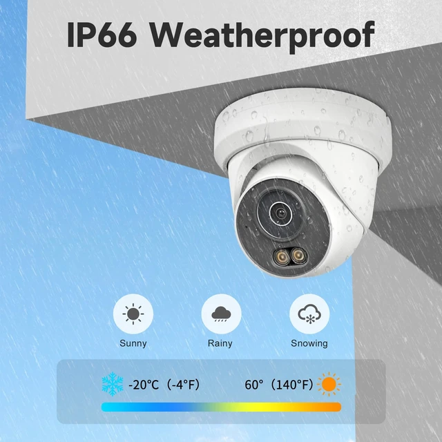 Alt view image 6 of 7 - UNILOOK 4K PoE Security Camera, 8MP Turret IP Camera Outdoor Indoor Wired | 100ft Smart Color Night Vision, Human/Vehicle Detection, IP66 Built-in Audio, @20fps, Wide Angle, Metal Housing, NDAA