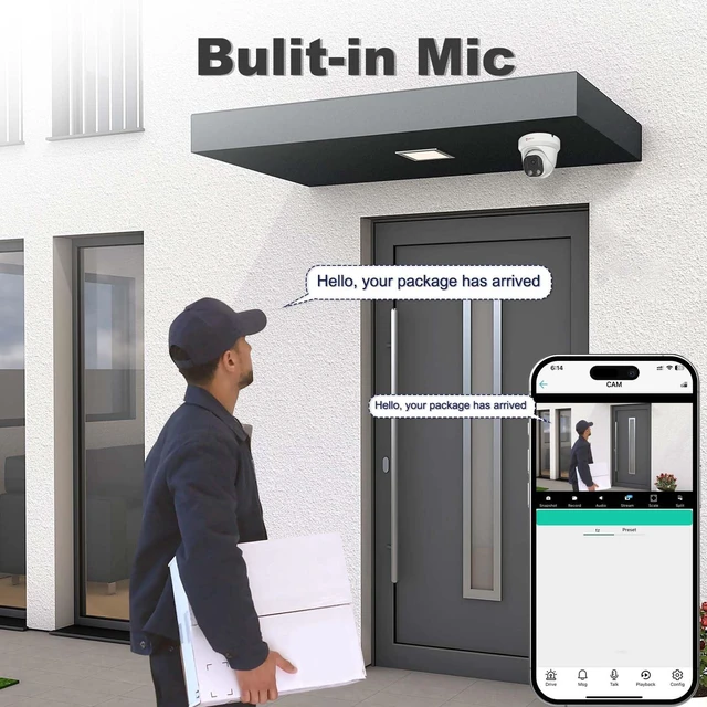 Alt view image 4 of 7 - Anpviz 4K PoE IP Camera, 8MP Turret Security IP Camera Outdoor Indoor Wired | AI Human Vehicle Motion Detection, 100FT Smart Dual Light Color Night Vision, Built-in Mic, NDAA, IPC-D3283W-S (U Series)