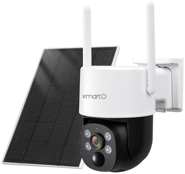 Main image of xmartO Wire-Free PTZ 4MP 2K AI Tracking Solar Security Camera | 5G Dual Band WiFi6, All-Weather Continuous Solar Charging, Floodlights, SD/NVR/Cloud Storage, No Monthly Fees