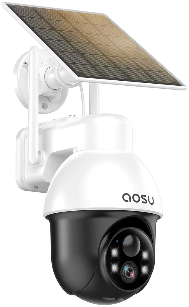 Main image of Security Cameras Wireless Outdoor - Solar Powered,Full 360° Coverage | Auto Person Tracking,2K Clarity&Color Night Vision,Light & Sound Alarm,2.4GHz WiFi only,2-Way Talk,Alexa/Google Compatible