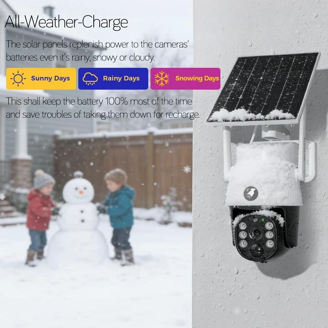 Alt view image 6 of 7 - xmartO 4MP QHD Wireless PTZ Solar Security Camera | AI Auto Tracking, 5G WiFi 6, Wire-Free Easy Install, 0 Monthly Fee, In/Outdoor Home Use, Wall/Ceiling/Tree/Pole/Corner Mount