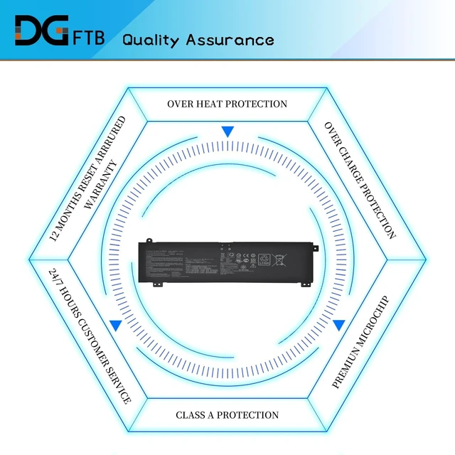 Alt view image 4 of 4 - C41N2010 laptop Battery for ASUS ROG Strix G15 G513IC G513IH G513QC G513QE | ROG Strix G17 G713QE G713QE-HX008T G713QE-HX009T 0B200-03890000 0B20003890000 4ICP4/63/103 (15.48V 56Wh/3620mAh/4-Cell)