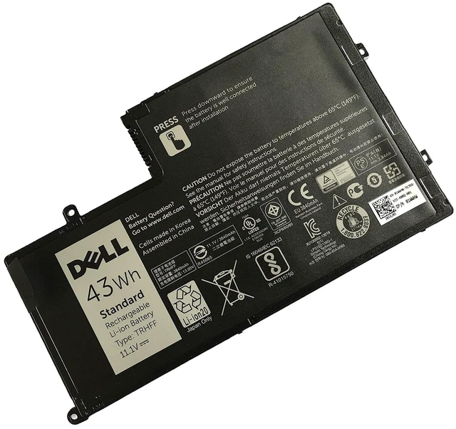 Main image of DELL TRHFF 11.1V 43Wh 3-Cell Battery For DELL Inspiron 14 5442 14 5443 14 5445 14 5447 14 5448 14 5457 15 5542 15 5543 15 5545 15 5547 15 5548 15 5557 Latitude 3450 3550 P/N: 1V2F6 58DP4 5MD4V 86JK8