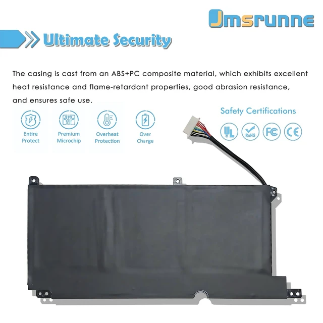 Alt view image 4 of 7 - Jmsrunne PG03XL Battery for HP Pavilion Gaming 15-DK 15T-DK 15-EC 15-DK0XXX 15-DK0055NR 15T-DK200 15-EC0013DX 15-EC1073DX 15Z-EC200 16-A0032DX 16-A0035NR L48495-005 L48430-AC1 HSTNN-DB9G HSTNN-OB1I