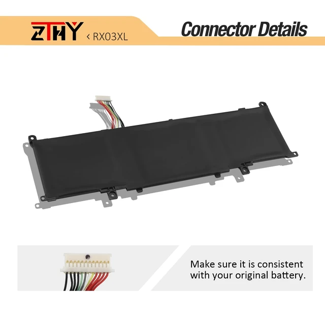 Alt view image 4 of 7 - RX03XL Laptop Battery Replacement for HP EliteBook 630 640 645 660 G11 | ProBook 440 445 460 465 G11 Series TPN-IB1C HSTNN-WB0H TPN-DB1Z N78704-005 N69453-CF1 N70706-005 N69452-171 RX03056XL 56.04Wh