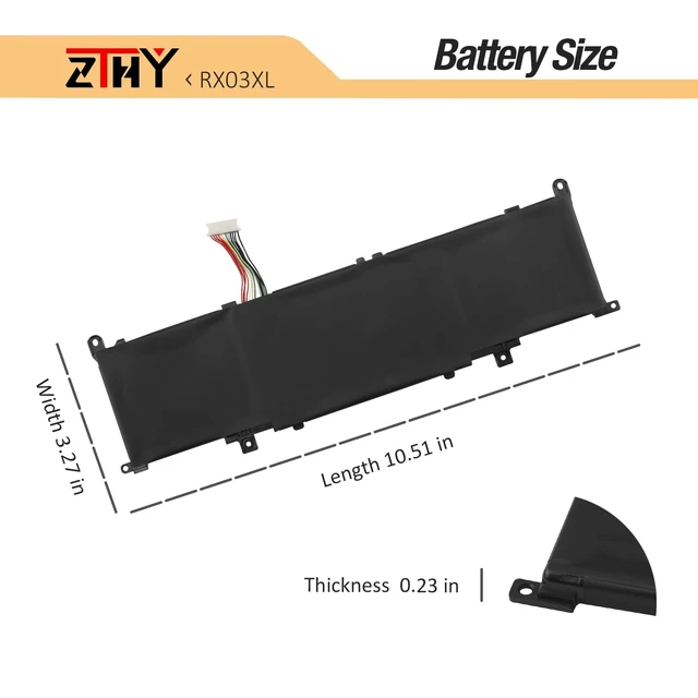 Alt view image 7 of 7 - RX03XL Laptop Battery Replacement for HP EliteBook 630 640 645 660 G11 | ProBook 440 445 460 465 G11 Series TPN-IB1C HSTNN-WB0H TPN-DB1Z N78704-005 N69453-CF1 N70706-005 N69452-171 RX03056XL 56.04Wh