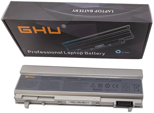Main image of GHU 9-Cell Laptop Battery 87Wh Replacement for Dell Latitude E6400 E6410 ATG E6500 E6510, Compatible with KY266 KY265 KY477 PT434 NM633 312-0748 312-0749 W0X4F W1193