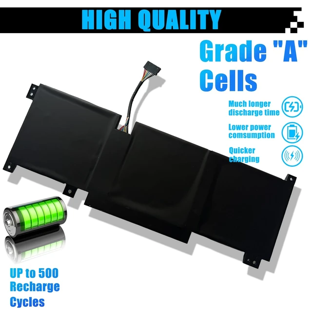 Alt view image 5 of 7 - AOMKA BTY-M492 Laptop Battery Replacement for MSI Sword 15 A11UD A11UE A11SC Bravo 15 B5DD Katana GF66 GF76 11UC 11UD 11UE 11SC 12UD 12UE 12UG 12UGS 12UX WF66 WF76 11UI 11UI 1 1UJ 53.5Wh