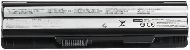 Main image of ETESBAY BTY-S14 6800mAh Laptop Battery Replacement for MSI CR41 A6500 | for CR61 CR650 CR70 CX41 CX61 FX700-012FR GE60 GE60H GE620 GE620DX GE70 GE70H GP60 MS-16G7 MS-16GA BTY-S15 Notebook