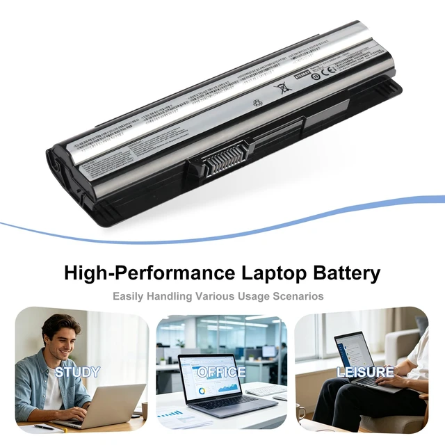 Alt view image 2 of 7 - ETESBAY BTY-S14 6800mAh Laptop Battery Replacement for MSI CR41 A6500 | for CR61 CR650 CR70 CX41 CX61 FX700-012FR GE60 GE60H GE620 GE620DX GE70 GE70H GP60 MS-16G7 MS-16GA BTY-S15 Notebook