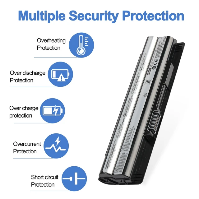 Alt view image 4 of 7 - ETESBAY BTY-S14 6800mAh Laptop Battery Replacement for MSI CR41 A6500 | for CR61 CR650 CR70 CX41 CX61 FX700-012FR GE60 GE60H GE620 GE620DX GE70 GE70H GP60 MS-16G7 MS-16GA BTY-S15 Notebook