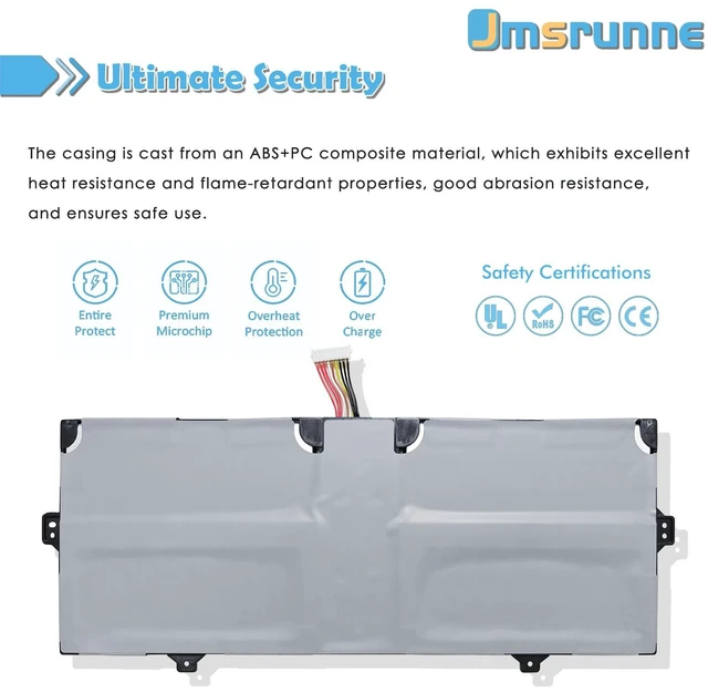 Alt view image 4 of 7 - Jmsrunne AA-PBSN4AT Laptop Battery Replacement for Samsung Galaxy Book 15.6" NP750TDA NP755XDA NP750XDA Series Notebook
