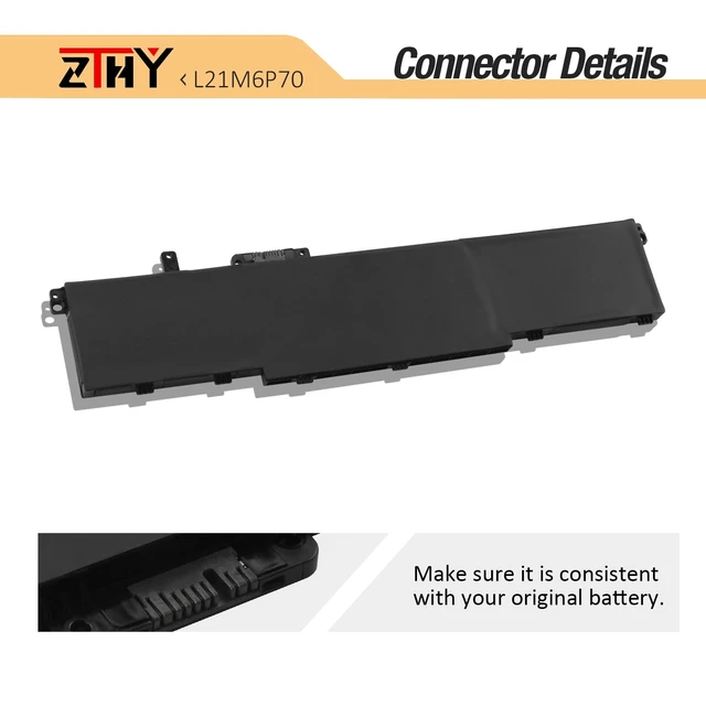 Alt view image 4 of 7 - L21M6P70 L21L6P70 Laptop Battery for Lenovo ThinkPad P16 Gen 1 P16 Gen 2 | ThinkPad P16 1st Gen ThinkPad P16 00CD 2022 Type 21D6 21D7 21FA 21FB Series L21C6P70 L21D6P70 5B10W51893 11.52V 8120mAh 94Wh