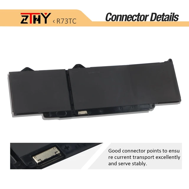 Alt view image 4 of 7 - 54Wh R73TC DR02P Battery for Dell Latitude 5340 5350 5440 5450 5540 5550 | Latitude 3340 3440 3450 3540 3550 7455 Latitude 5340 5350 2-in-1 Precision 3480 3580 3490 3590 803W6 GRWKG JTG7N 11.4V 3-Cell