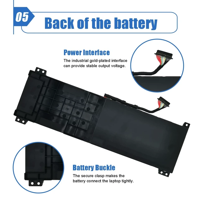 Alt view image 6 of 6 - Dentsing L21M3PC0 Laptop Battery Compatible with Lenovo IdeaPad Gaming 3-15IAH7 Gaming 3-15ARH7 Series L21C3PC0 L21D3PC0 SB11F36375 SB11F36367 SB11F36369 5B11F36371 5B11F36370 45Wh 3910mAh
