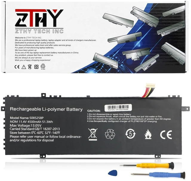 Main image of ZTHY 5085258P Laptop Battery Replacement for Gateway GWTC71427-Bk Series | 11.4V 51.3Wh 4500mAh