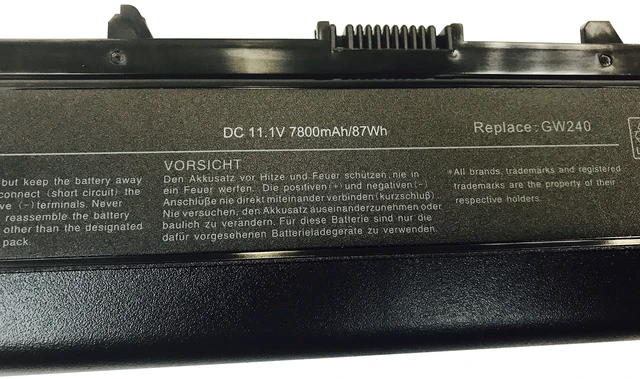 Alt view image 5 of 7 - GHU New Battery GP952 87Wh Compatible with Dell Inspiron 1525 1526 1545 1546 PP29L PP41L PN XR693 X284G RU586 RN873 GW240 M911G fit Part# 312-0844 C601H HP297 K450N GW252