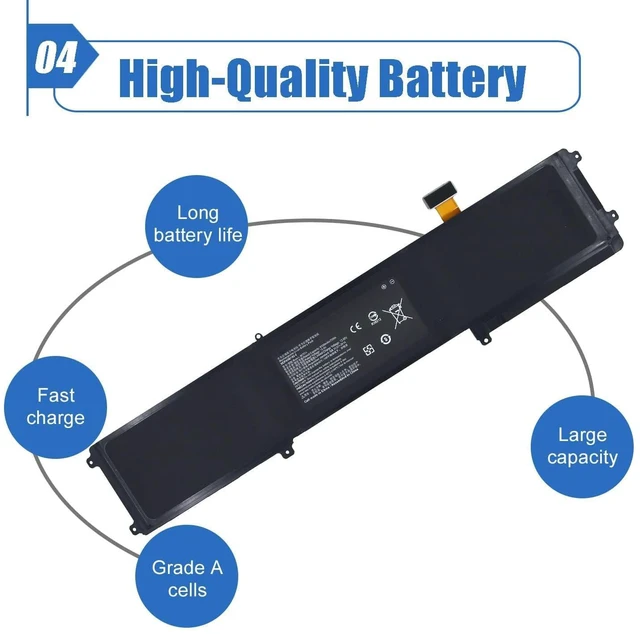 Alt view image 5 of 6 - Dentsing BETTY4 Laptop Battery Replacement for Razer Blade 2016 14" V2 Series Notebook 3ICP4/56/102-2 RZ09-0195 RZ09-01652E21 RZ09-0165 RZ09-01953E72 RZ09-01953W52 RZ09-01952E72 11.4V 70Wh 6160mAh