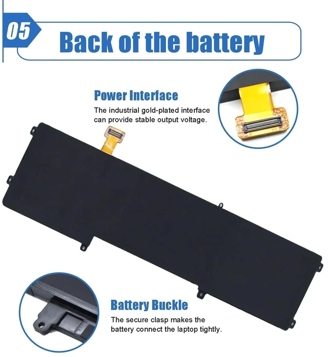 Alt view image 6 of 6 - Dentsing BETTY4 Laptop Battery Replacement for Razer Blade 2016 14" V2 Series Notebook 3ICP4/56/102-2 RZ09-0195 RZ09-01652E21 RZ09-0165 RZ09-01953E72 RZ09-01953W52 RZ09-01952E72 11.4V 70Wh 6160mAh