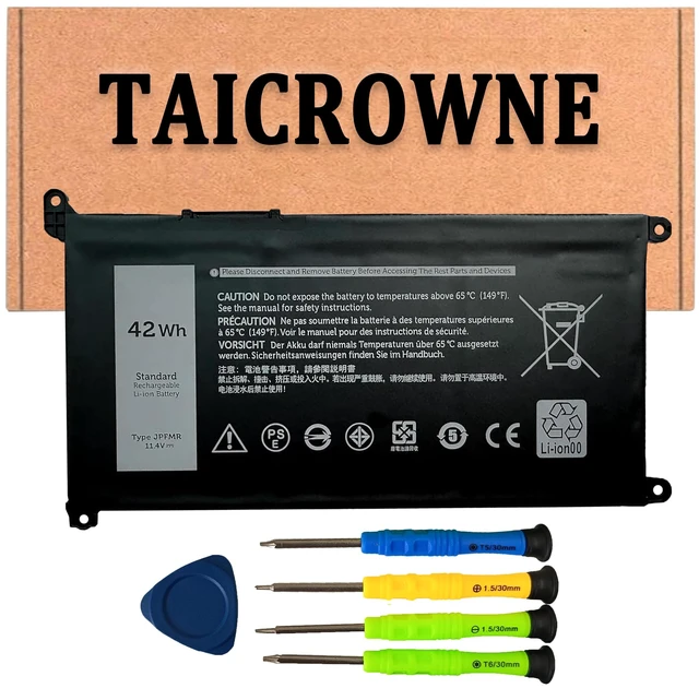 Main image of 42Wh JPFMR Laptop Battery for Dell Chromebook 3400 3100 5488 5493 Series | 16DPH 016DPH 07T0D3 7T0D3 65N6H 07GDY 7MT0R DN33X RDNP5 11.4V 4200mAh