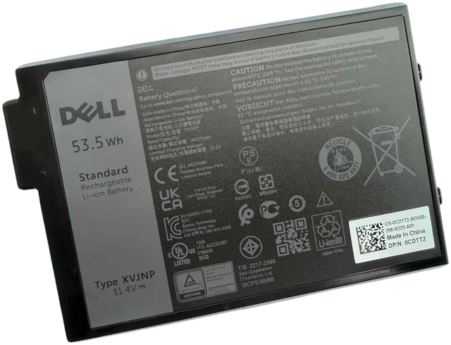 Main image of DELL XVJNP 11.4V 53.5Wh 4457mAh Lithum-Ion Battery For DELL Latitude 5430 Rugged,Latitude 7330 Rugged Series Laptop P/N: P148G P148G001 P149G P149G001 Series 6JRCP 06JRCP M0TN3 0M0TN3 KD1CT 451-BCWQ