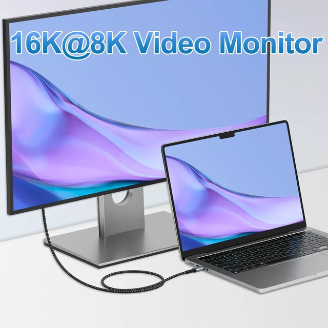 Alt view image 5 of 7 - SUMPK Long 80Gbps USB 4.0 for Thunderbolt 4 Cable 10ft, 2 Packs, 240W PD | 240W Fast Charging, 80Gbps High Speed Data, 16K video, dual 8k monitor display, Compatible for Thunderbolt, USB C Charger