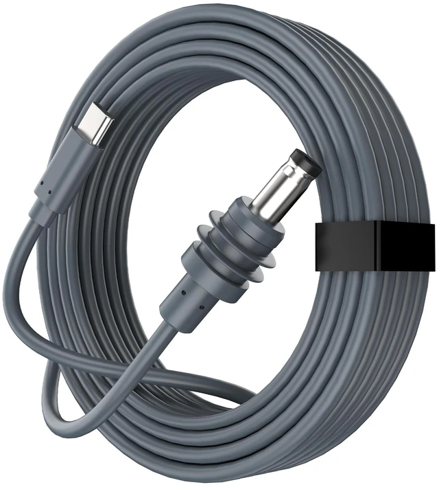Main image of Anehmeta Starlink Mini Cable 32.8FT/10M, Starlink Mini USB C to DC Power Cable 18AWG 20V 5A PD 100W USB Type C to DC Power Cord, Compatible with Power Bank 100W+ PD Source Waterproof Gray