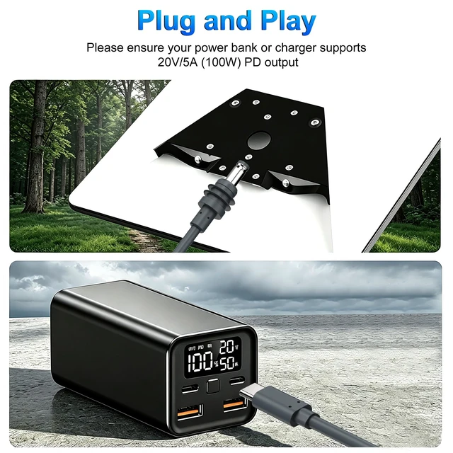 Alt view image 2 of 7 - Anehmeta Starlink Mini Cable 32.8FT/10M, Starlink Mini USB C to DC Power Cable 18AWG 20V 5A PD 100W USB Type C to DC Power Cord, Compatible with Power Bank 100W+ PD Source Waterproof Gray