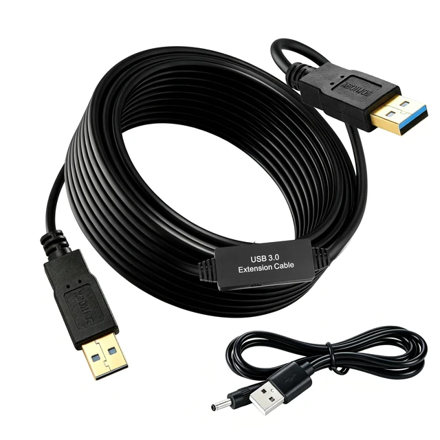 Main image of XBOHJOE USB 3.0 Male to Male Cable 30ft Type A Male to A Male Cord 5 Gbps Double USB a to USB a Cable Compatible with Hard Drive Cooling Fan/pad DVD Player and More (Black, 30FT)