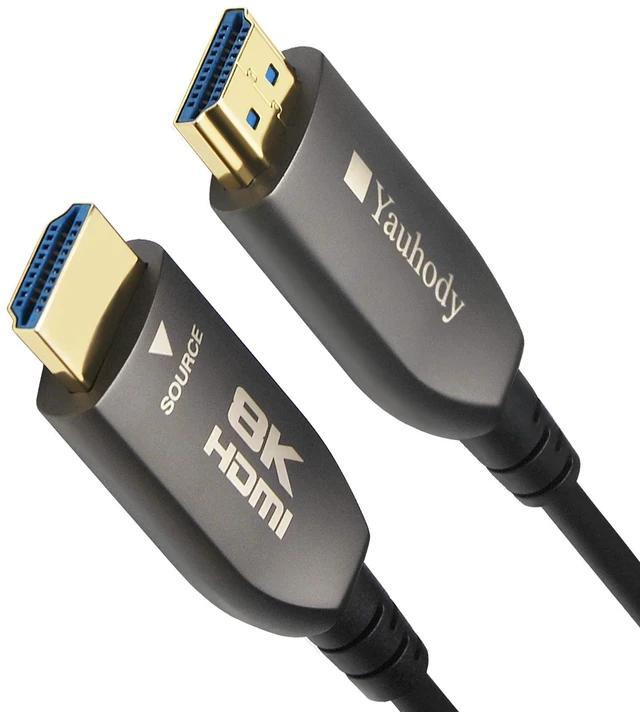 Main image of Yauhody Real 8K HDMI Fiber Optic Cable 75ft, CL3 Rated, Ultra High Speed 48Gbps HDMI 2.1 Over Fiber, Supports 10K, 8K@60Hz, 4K@144Hz/120Hz/60Hz, HDCP 2.2 & 2.3, 4:4:4, eARC, Dynamic HDR 10, 3D (75ft)