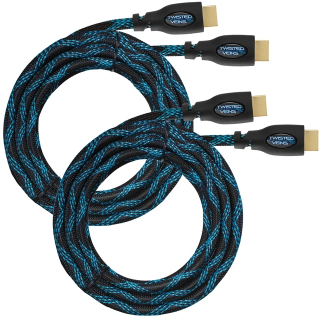 Alt view image 2 of 7 - Twisted Veins 2 Pack of 30FT 4K HDMI Cables HDMI Cable Multipack | HDMI to HDMI Cable Multi pack, HDMI Cord Multipack Features Premium Braided Jackets, Flex Neck Connectors, Plus Accessories