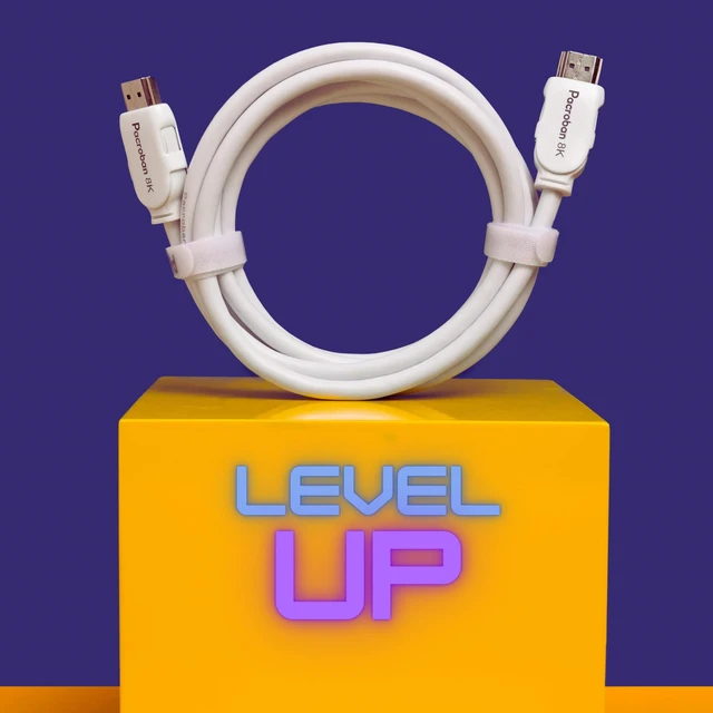 Alt view image 2 of 7 - Pacroban HDMI 2.1 Cable 30ft White 8K 60Hz / 4K 120Hz, eARC, CL3 in-Wall Rated, Smooth PVC HDMI Cable for TV, Soundbar, PS5, Projector (Hyperfast White)