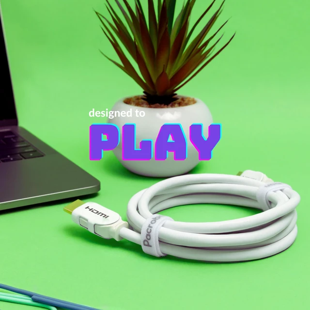 Alt view image 3 of 7 - Pacroban HDMI 2.1 Cable 30ft White 8K 60Hz / 4K 120Hz, eARC, CL3 in-Wall Rated, Smooth PVC HDMI Cable for TV, Soundbar, PS5, Projector (Hyperfast White)
