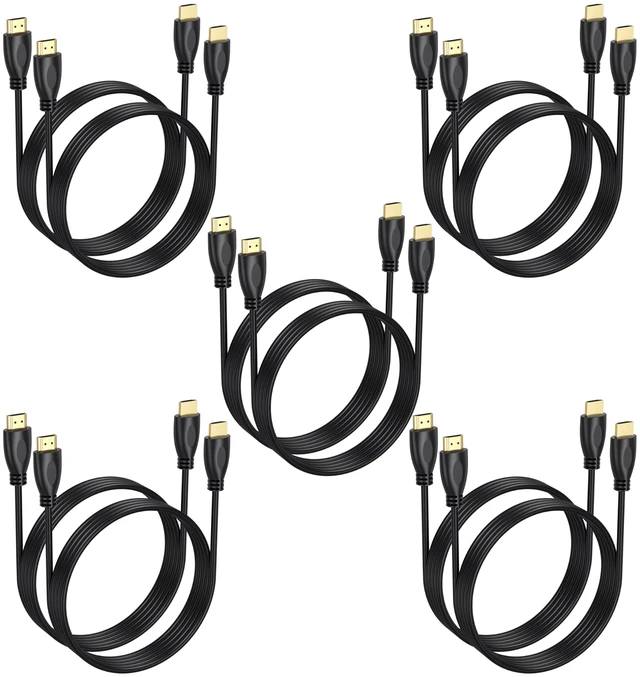 Main image of 4K HDMI Cable 6FT/2M 10-Pack, HDMI 2.0 Cable 18Gbps, Flexible PVC Cable | Support ARC & HDCP2.2 for Soundbar, Laptop, Monitor, PS5, PS4, Xbox One, Fire TV, etc