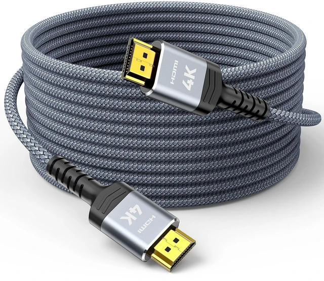 Main image of Highwings 4K Fiber Optic 65 FT HDMI Cable High Speed HDMI 2.0 Cables | 18Gbps Braided HDMI Cord, 4K HDR, HDR10, HDCP 2.2, ARC, Compatible with TV/HDTV/PS5/Blu-ray