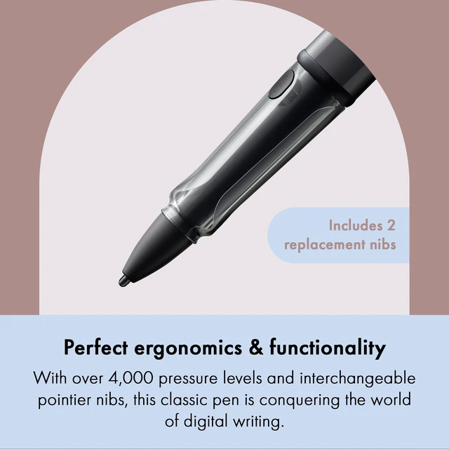 Alt view image 6 of 7 - Lamy AL-star EMR black (POM tip) - Stylus Pen for many Android devices - Touchscreen pen with ergonomic grip - precise writing & drawing on digital media - with function button