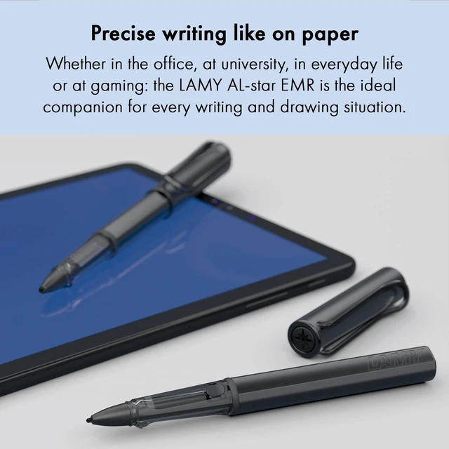 Alt view image 7 of 7 - Lamy AL-star EMR black (POM tip) - Stylus Pen for many Android devices - Touchscreen pen with ergonomic grip - precise writing & drawing on digital media - with function button