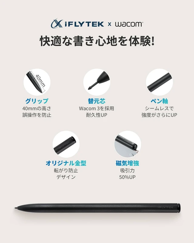 Alt view image 4 of 7 - iFLYTEK AINOTE 2 Stylus Pen, 4096 Pressure Levels, Pen & Eraser in One | Digital Notebook Pen for Note-Taking & Sketching, Compatible with AINOTE 2 E-Ink Tablet, No Charging or Bluetooth Required